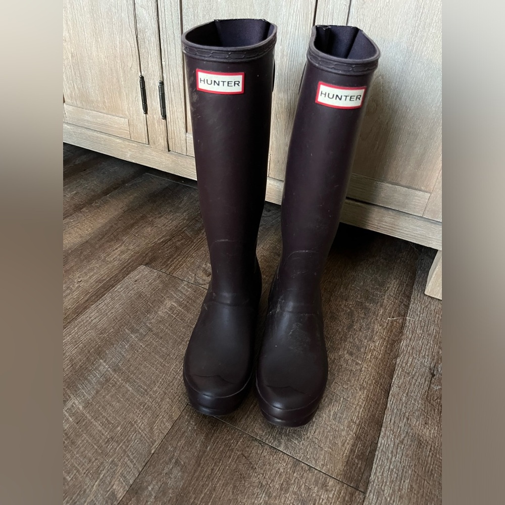 Original tall adjustable back Hunter rain boots